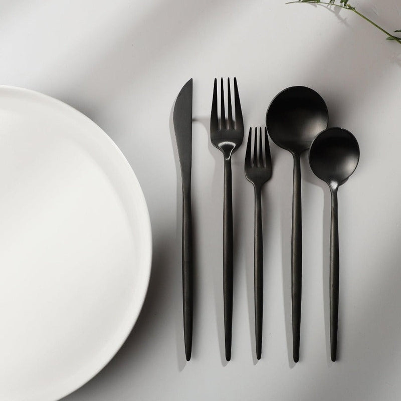 Minimalistisch Bestekset 20-Delig - RVS met Gouden Coating