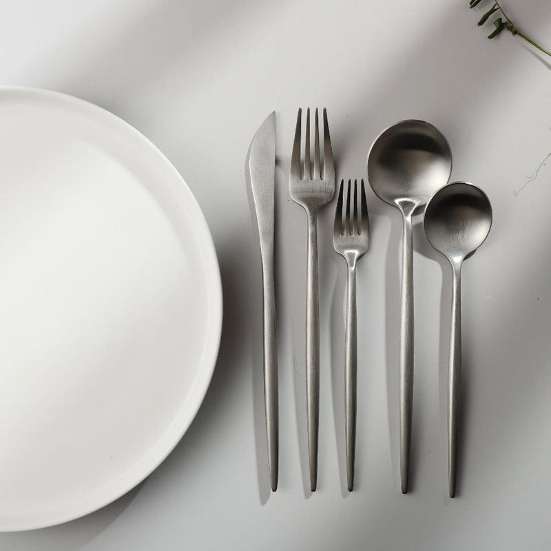 Minimalistisch Bestekset 20-Delig - RVS met Gouden Coating