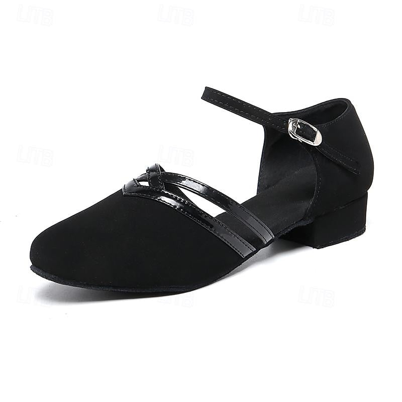 Moderne Dansschoenen voor Dames - Zwart - Hoogwaardig Suede