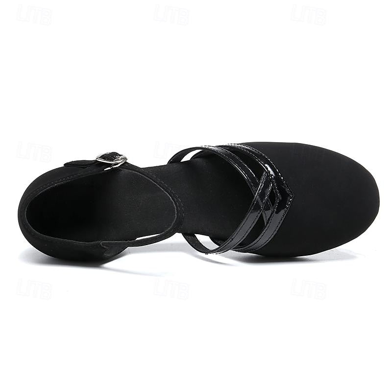 Moderne Dansschoenen voor Dames - Zwart - Hoogwaardig Suede