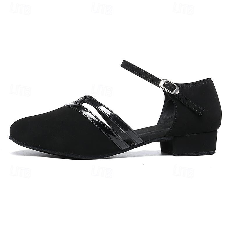 Moderne Dansschoenen voor Dames - Zwart - Hoogwaardig Suede