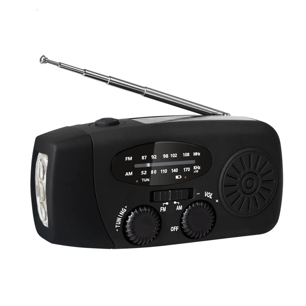 Multifunctionele Noodradio Kopen – Oplaadfunctie met LED Zaklamp en Handgenerator voor Mobiele Telefoons – Beste Noodradio