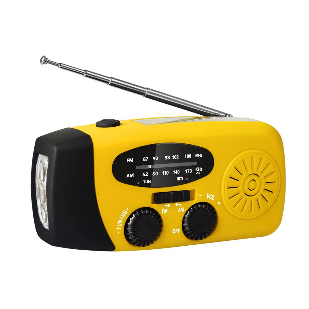 Multifunctionele Noodradio Kopen – Oplaadfunctie met LED Zaklamp en Handgenerator voor Mobiele Telefoons – Beste Noodradio