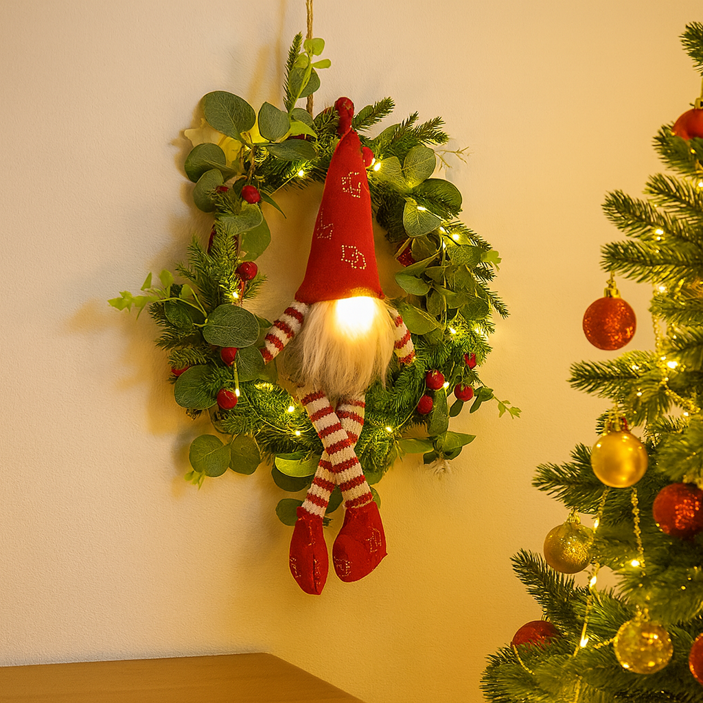 Nordwyn Kerstelfenkrans – Betoverde LED Krans met Magisch Elfthema