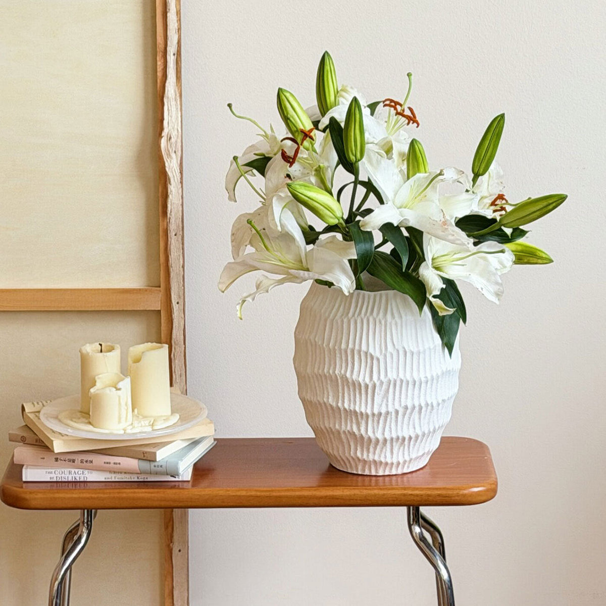 Gestructureerde Keramische Decoratieve Vaas - 19cm