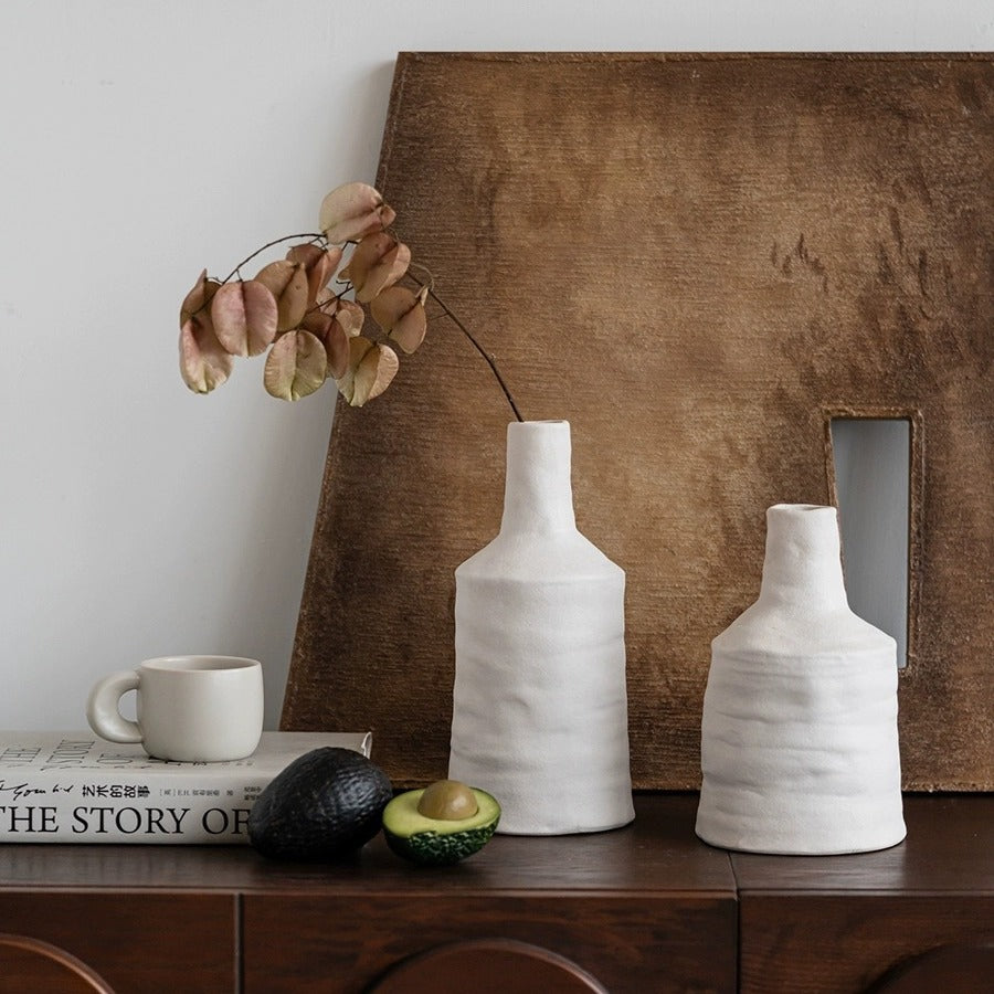 Gestructureerde Keramische Decoratieve Vaas – Kunstzinnig Ontwerp