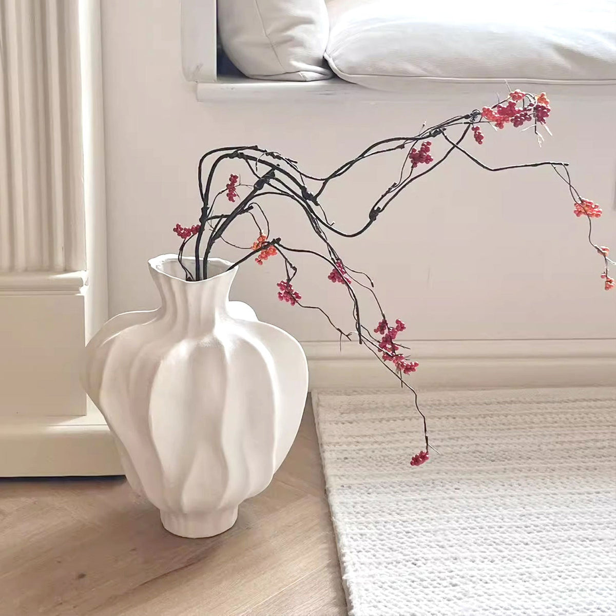Organische Sculptuur Keramische Vaas - 24 cm Decoratief Kunstwerk