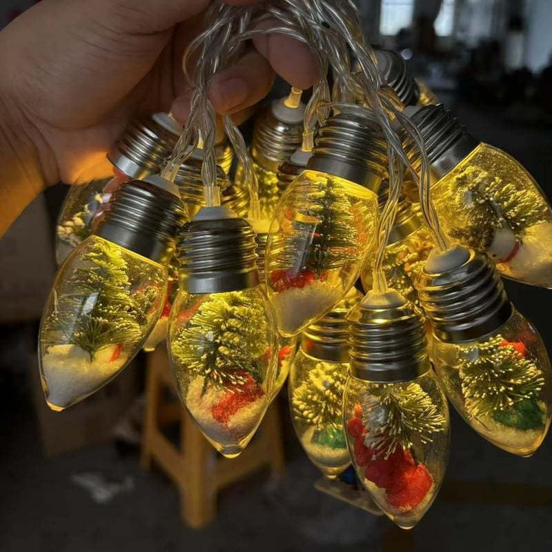 Kerstfiguren LED Lichtslinger – Warmwit Batterijverlichting voor Binnen