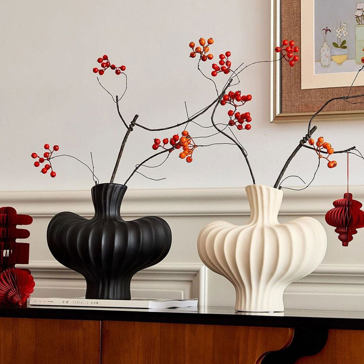 Sculptuur Keramische Decoratieve Vaas - Premium Kunstobject