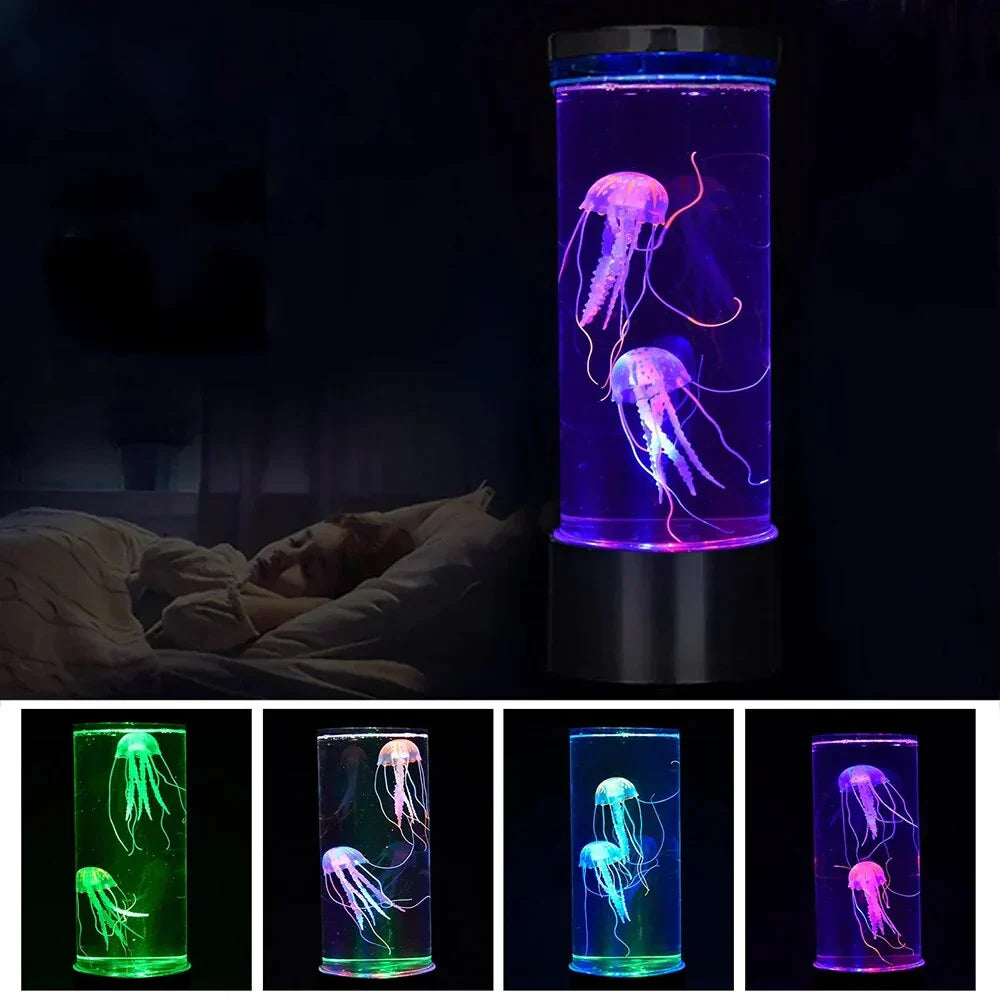 OceanGlow LED-kwallen-lavalampe - Rustgevende kleuren voor elke ruimte
