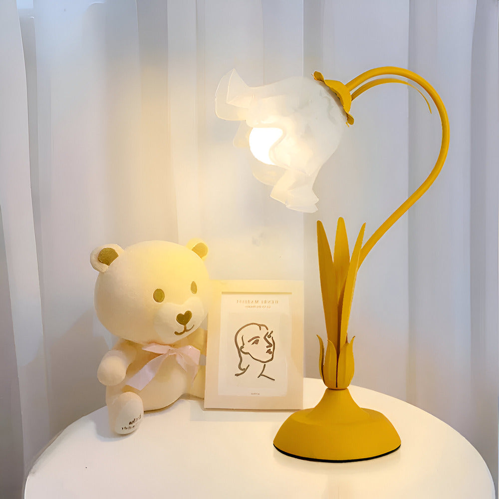 FleurLicht Tafellamp – Romantisch Bloemdesign met Zachte LED-verlichting