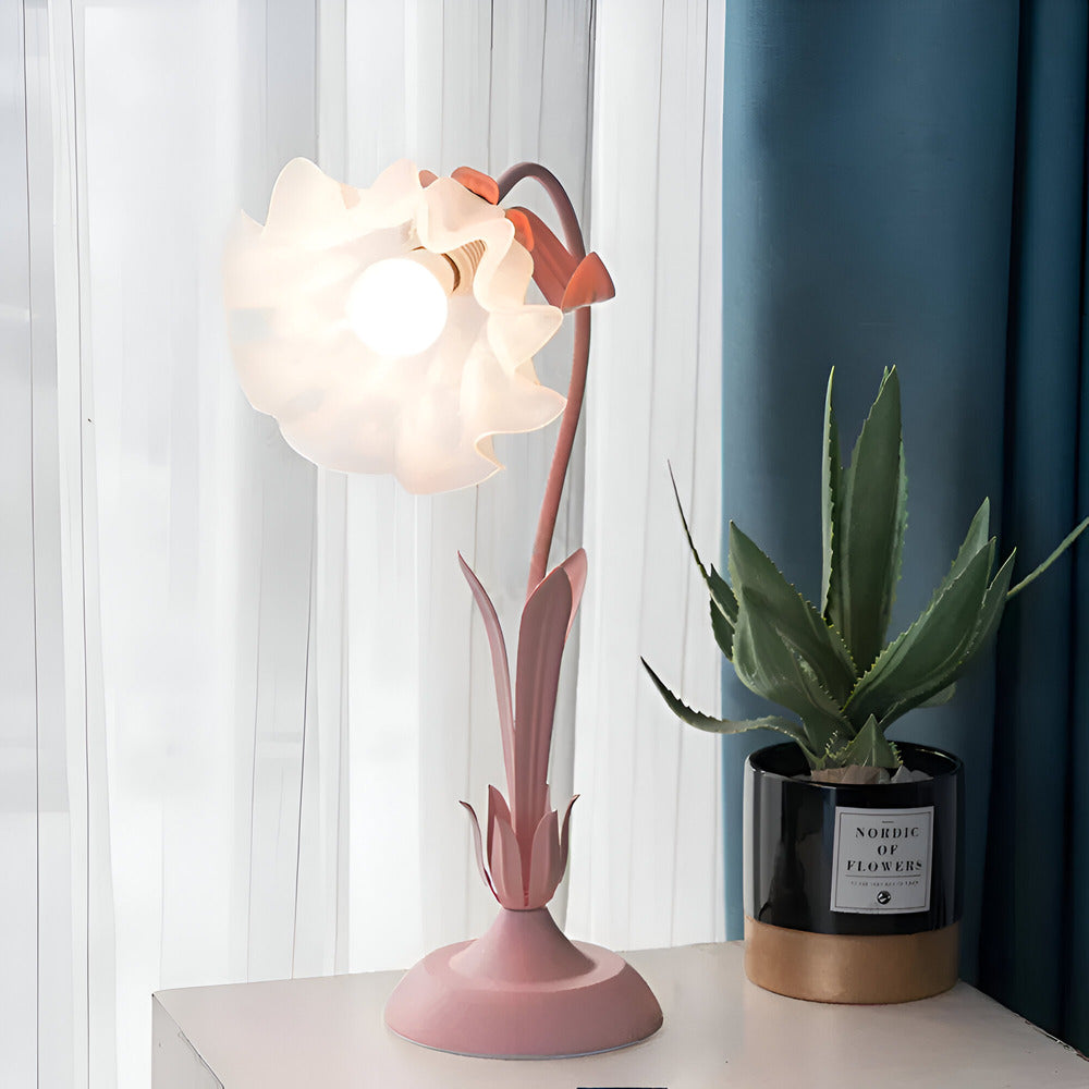 FleurLicht Tafellamp – Romantisch Bloemdesign met Zachte LED-verlichting