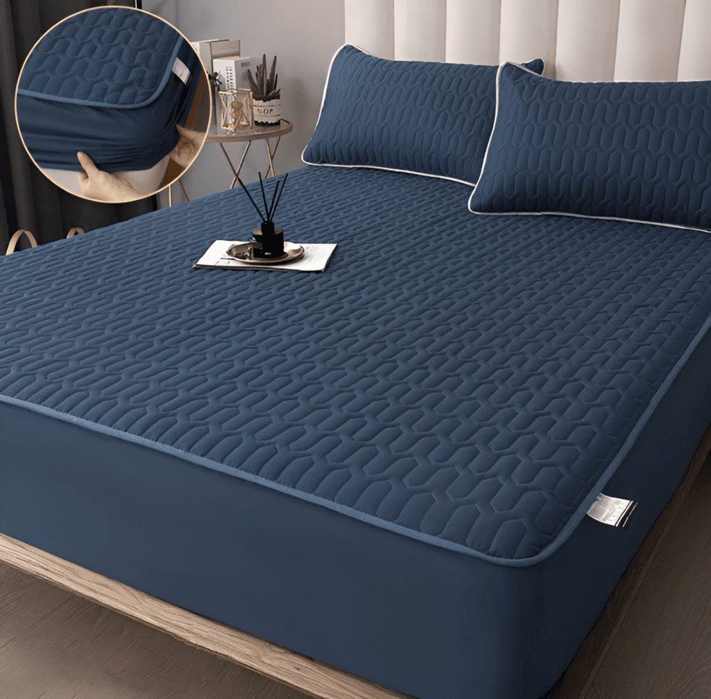 FlexiBed Matrasbeschermer – Waterdicht, Ademend & Wasbaar met Elastische Pasvorm