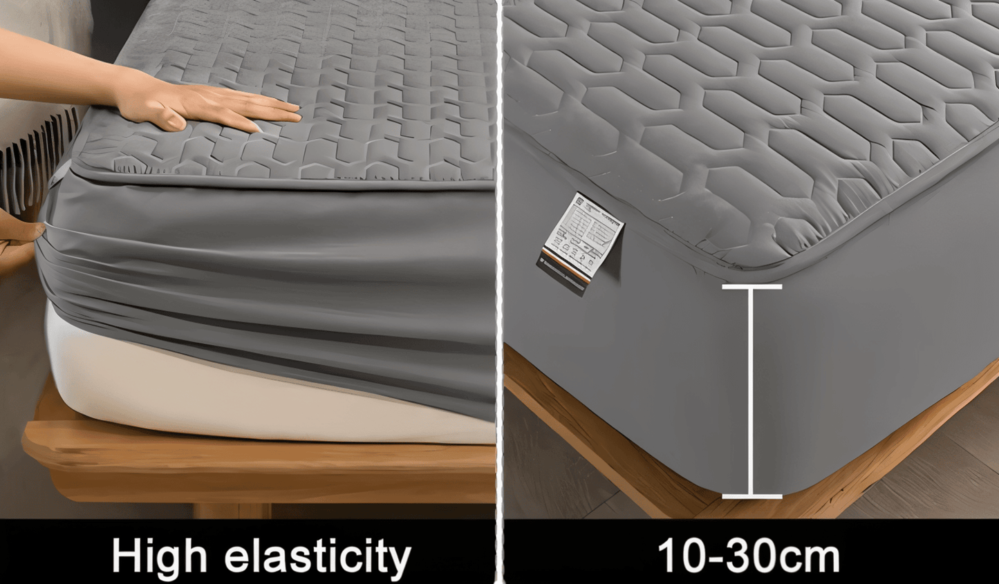 FlexiBed Matrasbeschermer – Waterdicht, Ademend & Wasbaar met Elastische Pasvorm