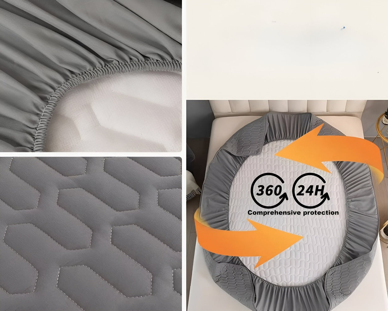 FlexiBed Matrasbeschermer – Waterdicht, Ademend & Wasbaar met Elastische Pasvorm