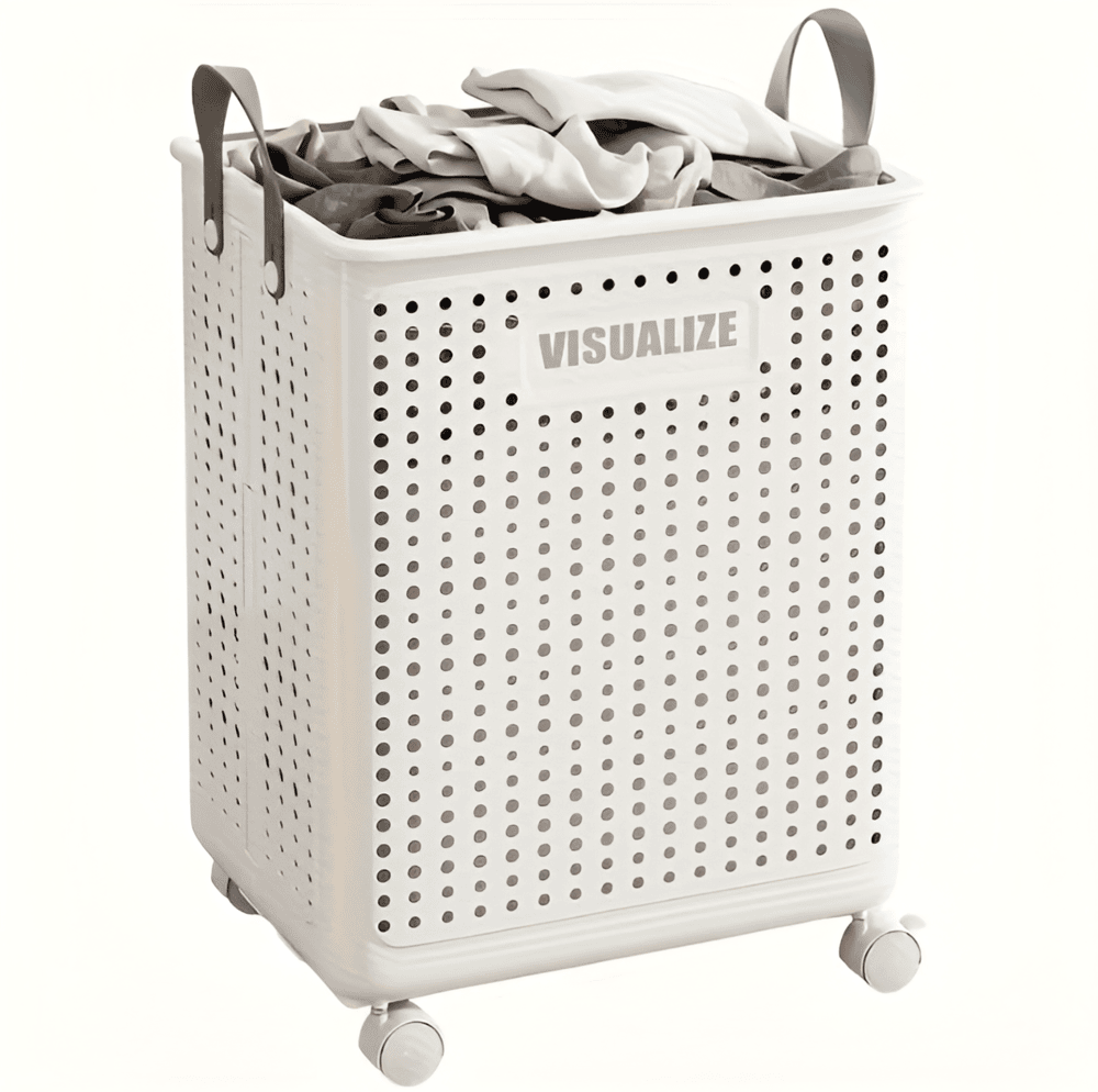 RollEase Opvouwbare Wasmand – Met Wielen, Compact & Duurzaam voor Eenvoudig Transport