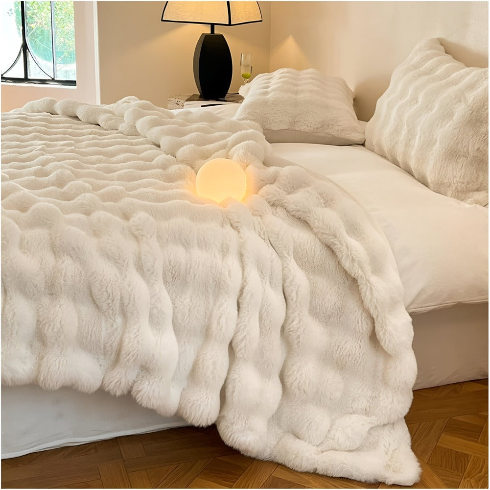 Pluizig Nepbont Reiskleed – Zachte en Wasbare Fleece Deken