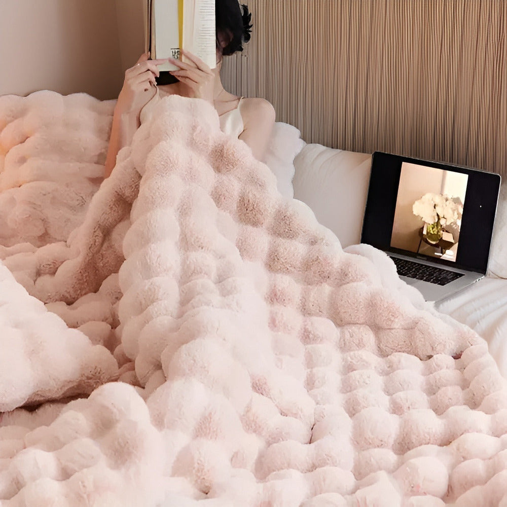 Pluizig Nepbont Reiskleed – Zachte en Wasbare Fleece Deken
