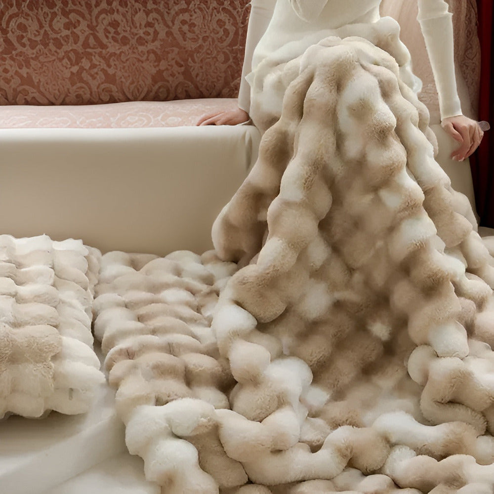 Pluizig Nepbont Reiskleed – Zachte en Wasbare Fleece Deken