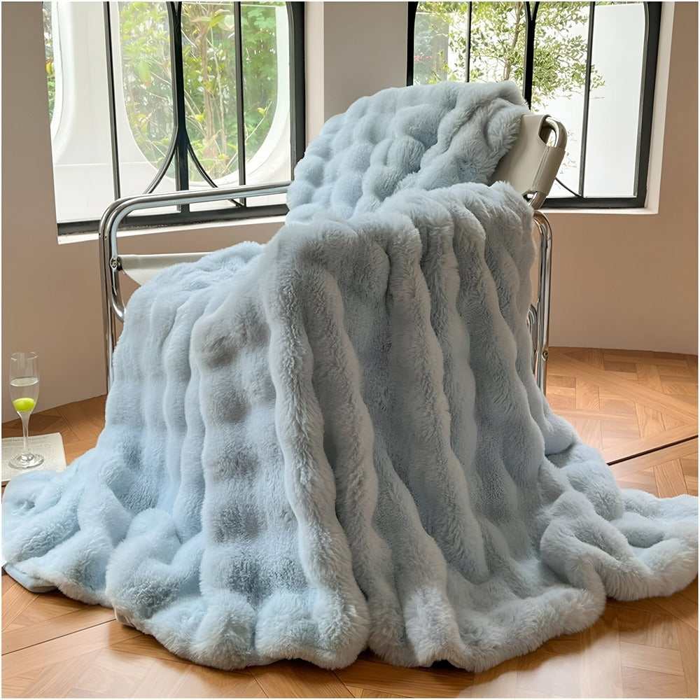 Pluizig Nepbont Reiskleed – Zachte en Wasbare Fleece Deken