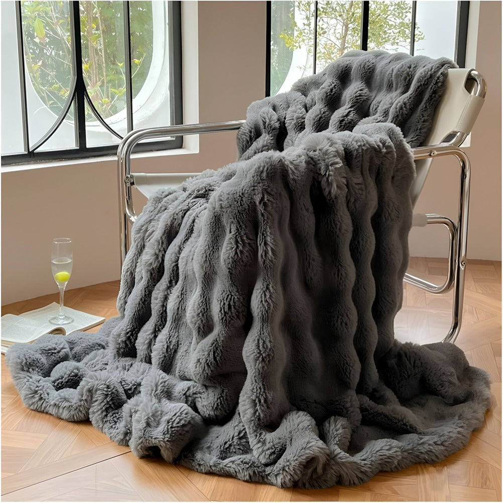 Pluizig Nepbont Reiskleed – Zachte en Wasbare Fleece Deken