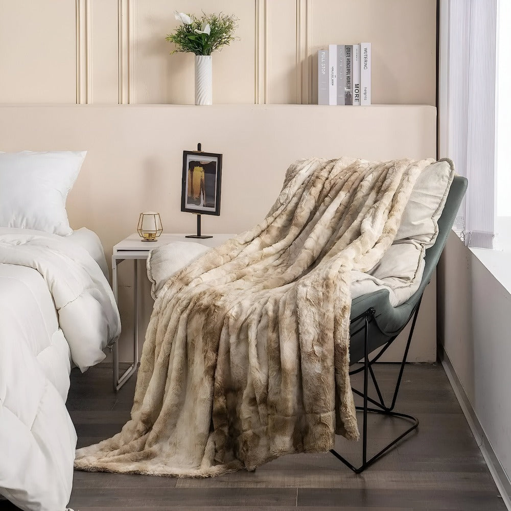 Zachte Velours Winterdeken – Warme Coral Fleece Deken in Batikstijl