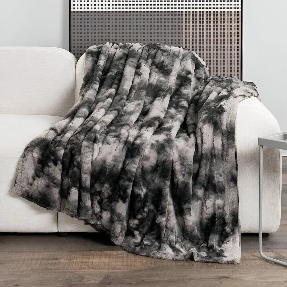 Zachte Velours Winterdeken – Warme Coral Fleece Deken in Batikstijl