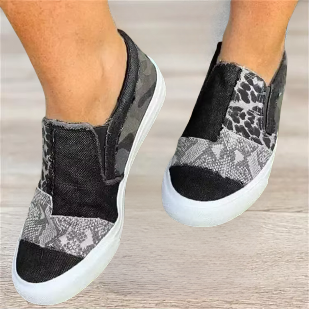 Slip-on Damesneakers met Streetlook en Elastische Inzet – De Ruwe Instapper