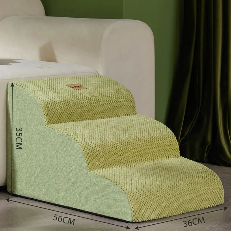 PetComfort Geheugenfoam Honden Trappen – Comfortabel en Veilig voor Kleine, Oude en Gewonde Honden met Antislip Basis en Wasbare Hoes