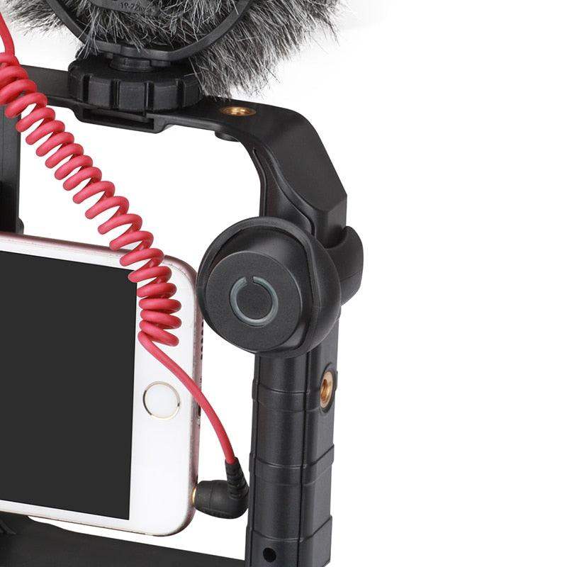 VideoGrip Smartphone Stabilizer – Professionele Filmcage met Cold Shoe Mounts