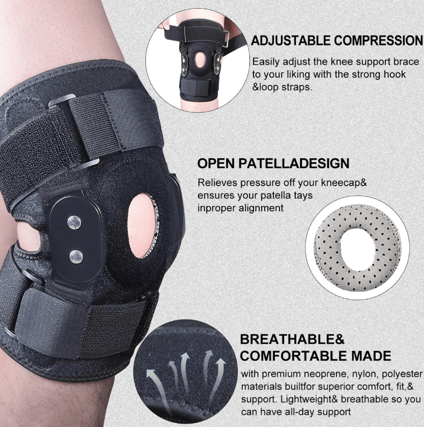 PowerKnee | Kniebrace | Verstelbaar en Scharnierend | Optimale Ondersteuning & Comfort