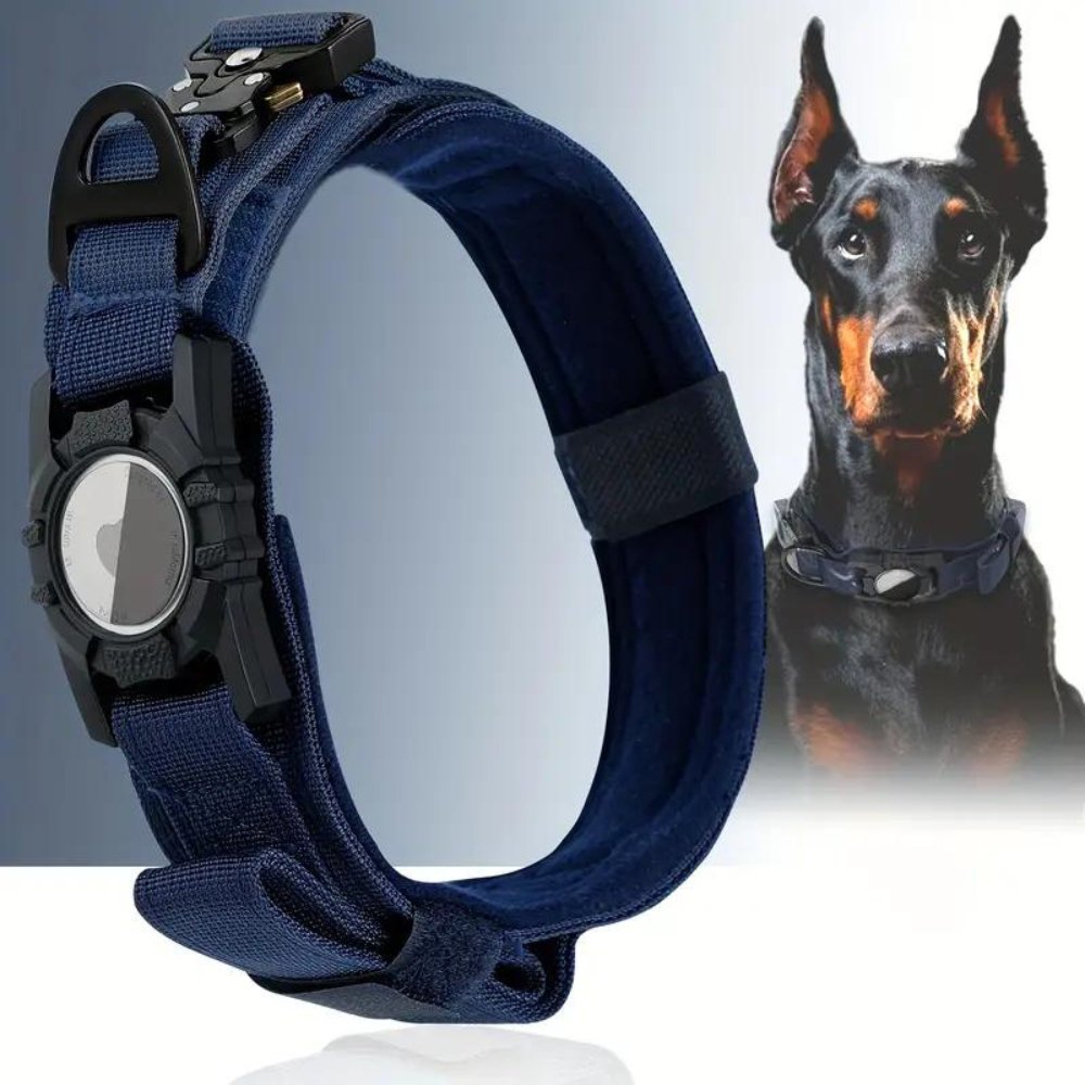 ProGuard AirTag Hondenhalsband – Duurzaam en Verstelbaar met Ingebouwde AirTag Houder voor Extra Veiligheid