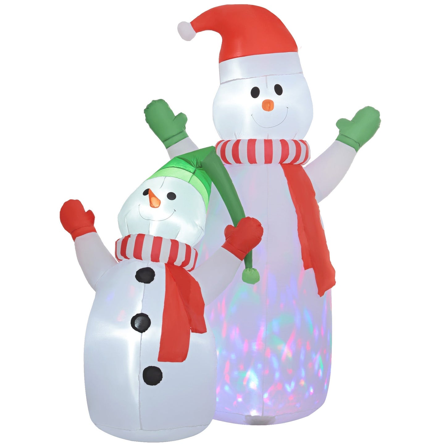 SnowGlow Opblaasbare Sneeuwfamilie – 240 cm Kerstdecoratie met LED-verlichting en Ventilator