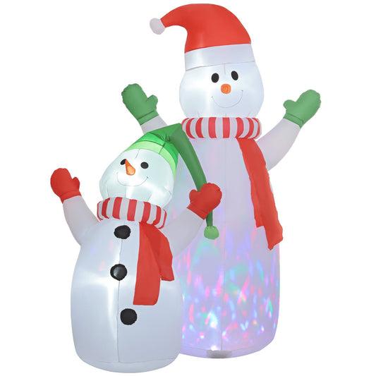 SnowGlow Opblaasbare Sneeuwfamilie – 240 cm Kerstdecoratie met LED-verlichting en Ventilator