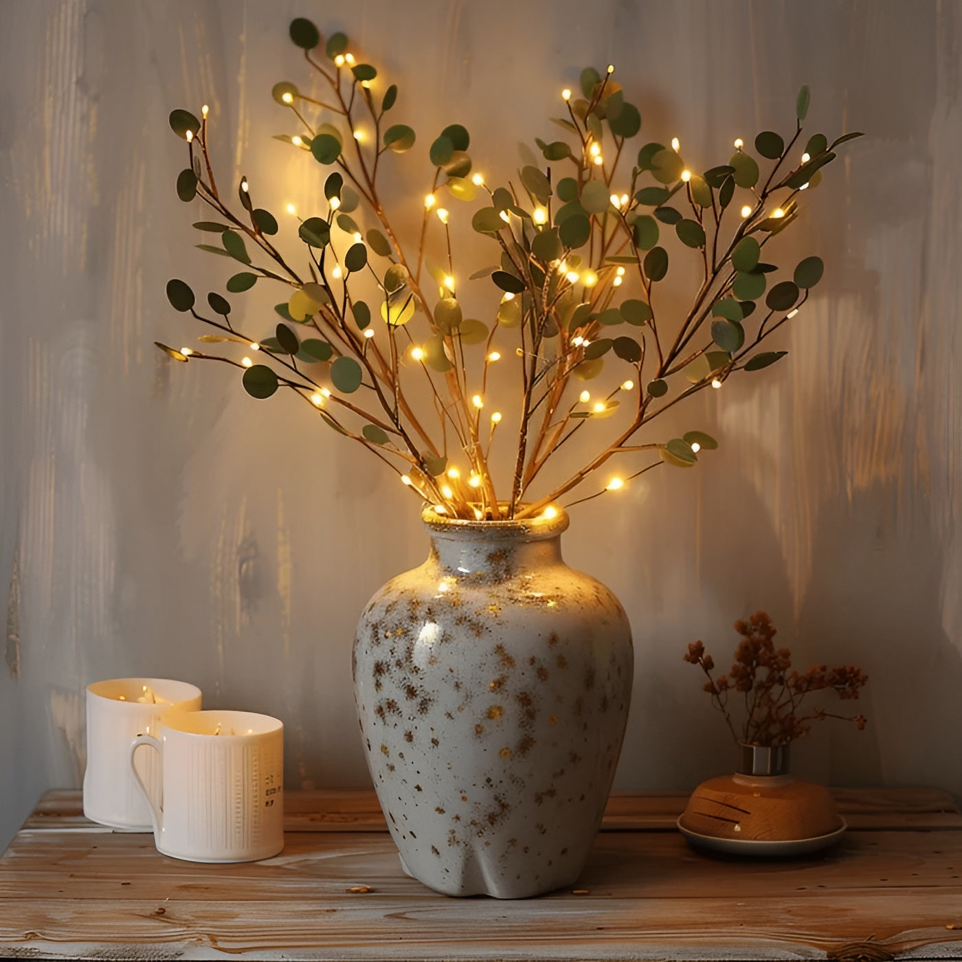 EverLeaf Light – Natuurlijke Olijftak LED Lamp voor Sfeervolle Verlichting