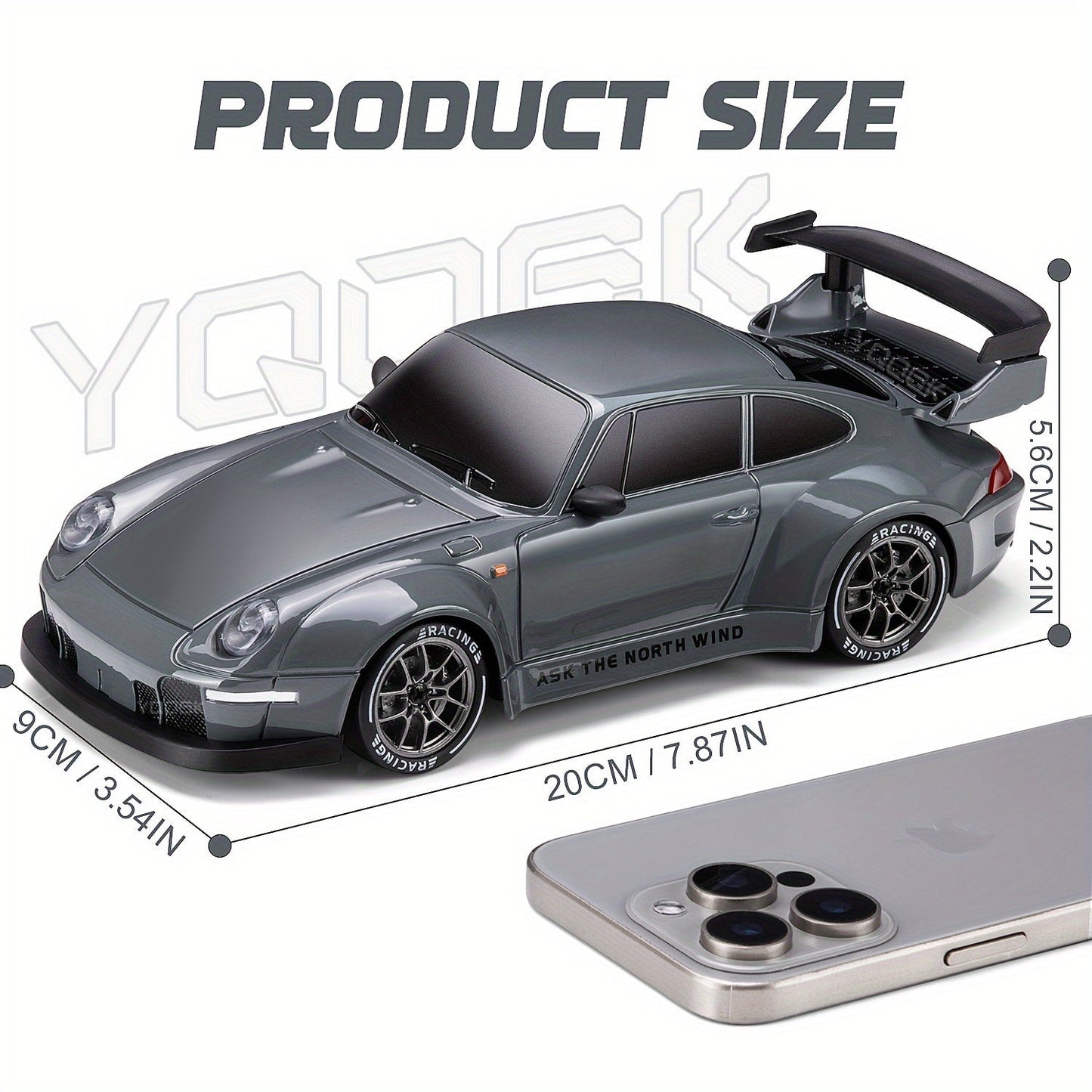 RC Drift Auto 4WD 2.4GHz met LED Lichten | Oplaadbare Batterij, Snelheid en Drift | Radiografisch Speelgoed voor Jongens & Meisjes