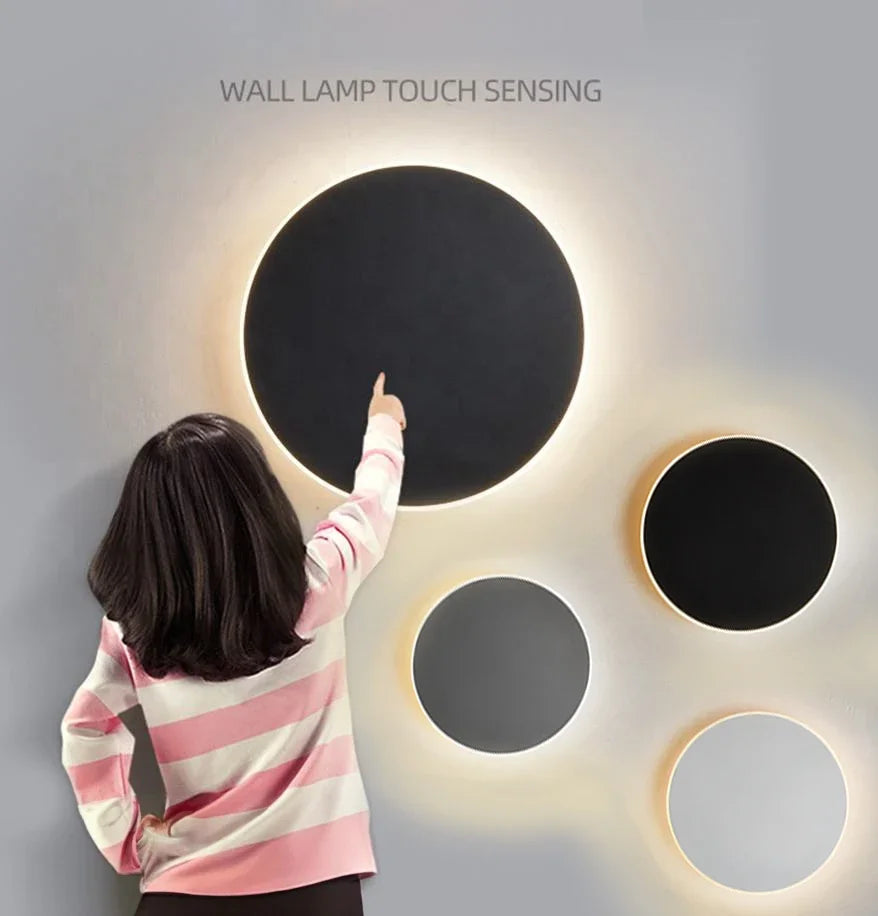 Lumeo LED Wandlamp Rond – Dimbaar, 20/30 cm – Aanraak & Sensorbediening