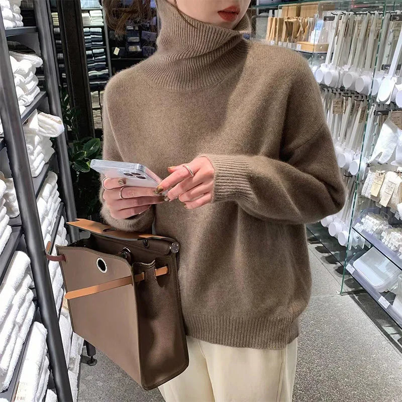 Elegante Dames Coltrui Elayna – Zachte Warme Turtleneck met Luxe Pasvorm
