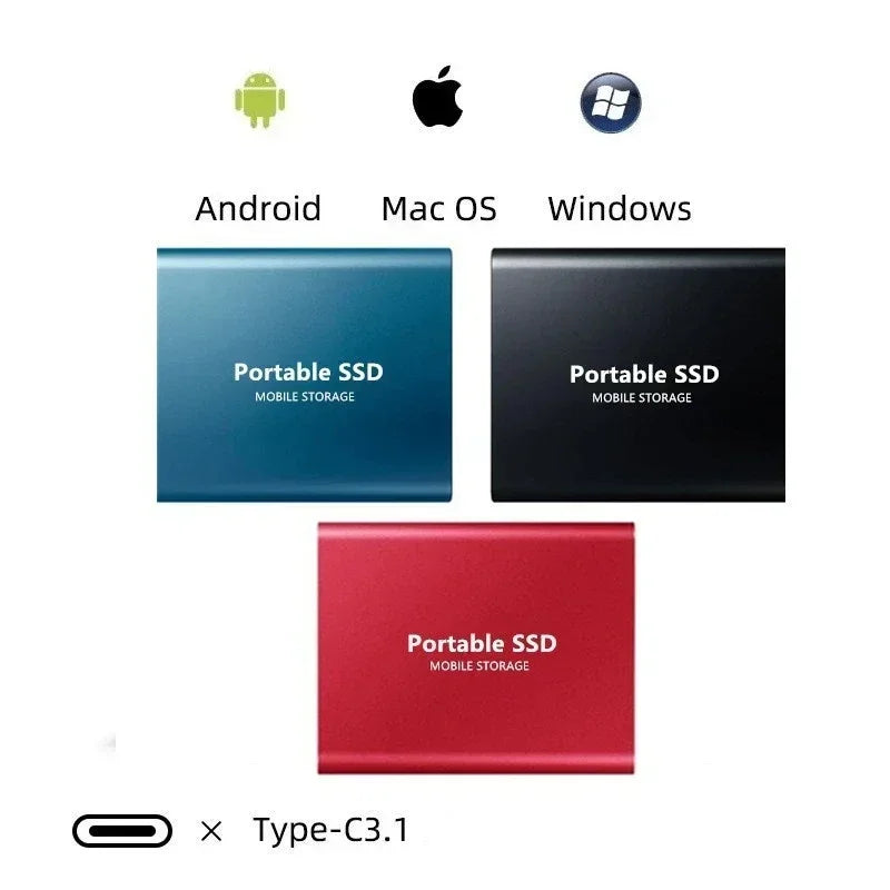 SpeedPro SSD 2TB Hoge Snelheid Opslag met USB-C 3.1