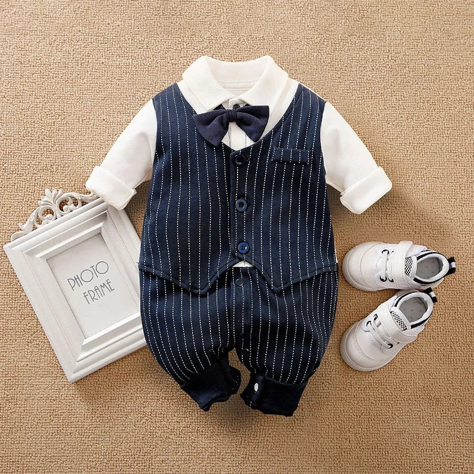 ChicMini Tuxedo Babykleding Set – Stijlvolle Jumpsuit met Schoentjes