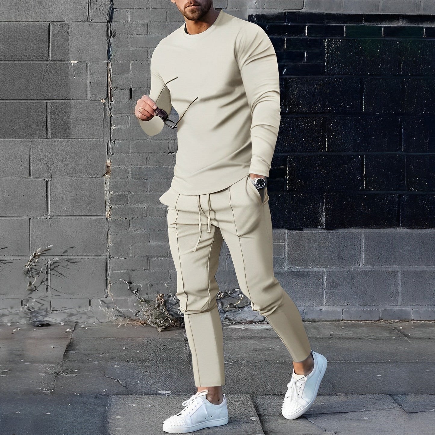 Comfortabele Heren Trainingsset – Lichtgewicht en Stijlvolle Outfit voor Herfst