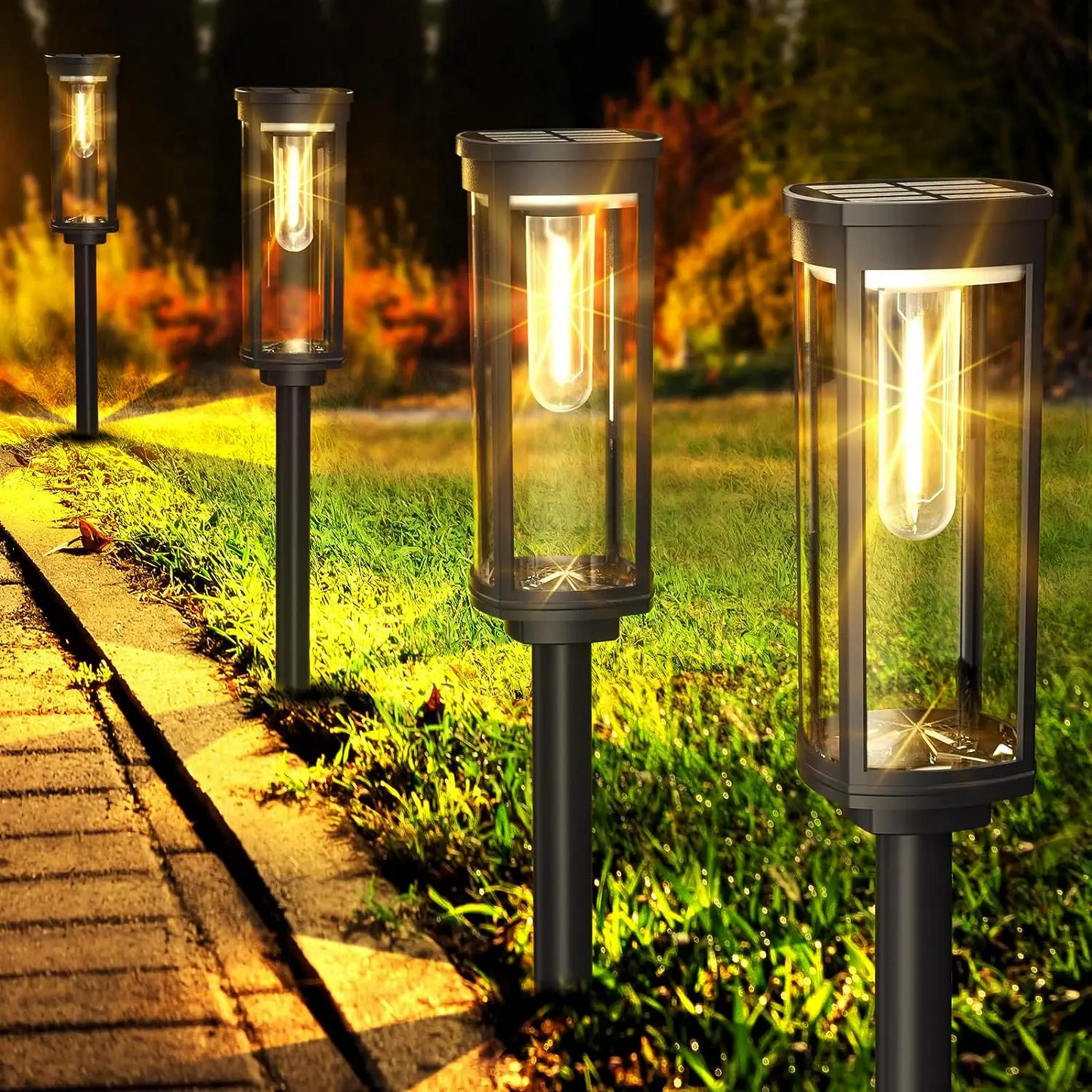 Solar Tuinlamp met Warm LED-licht – Weerbestendig Aluminium Design