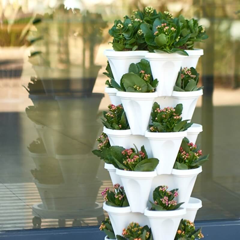 TuinToren VierSeizoenen – Stapelbare Plantenpotten met Slim Bewateringssysteem