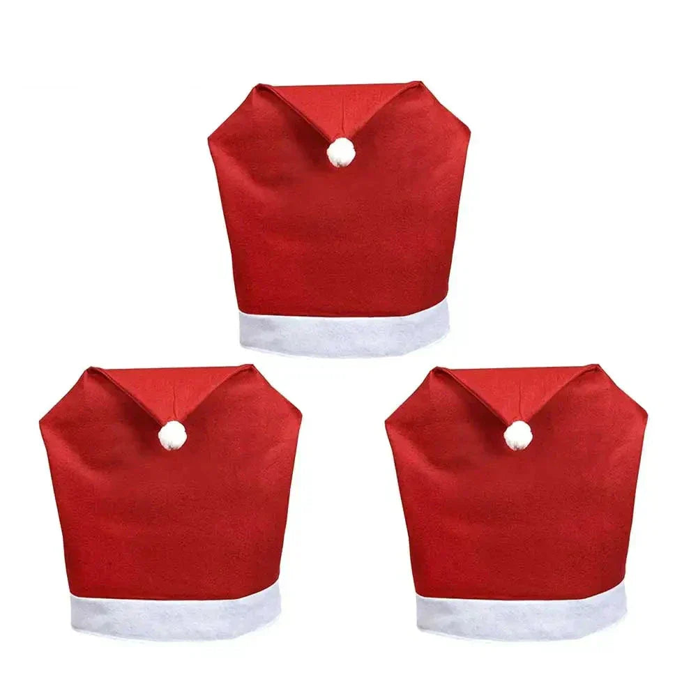 SantaSeat Kerst Stoelhoezen – Set van Decoratieve Stoelhoezen met Kerstman-ontwerp