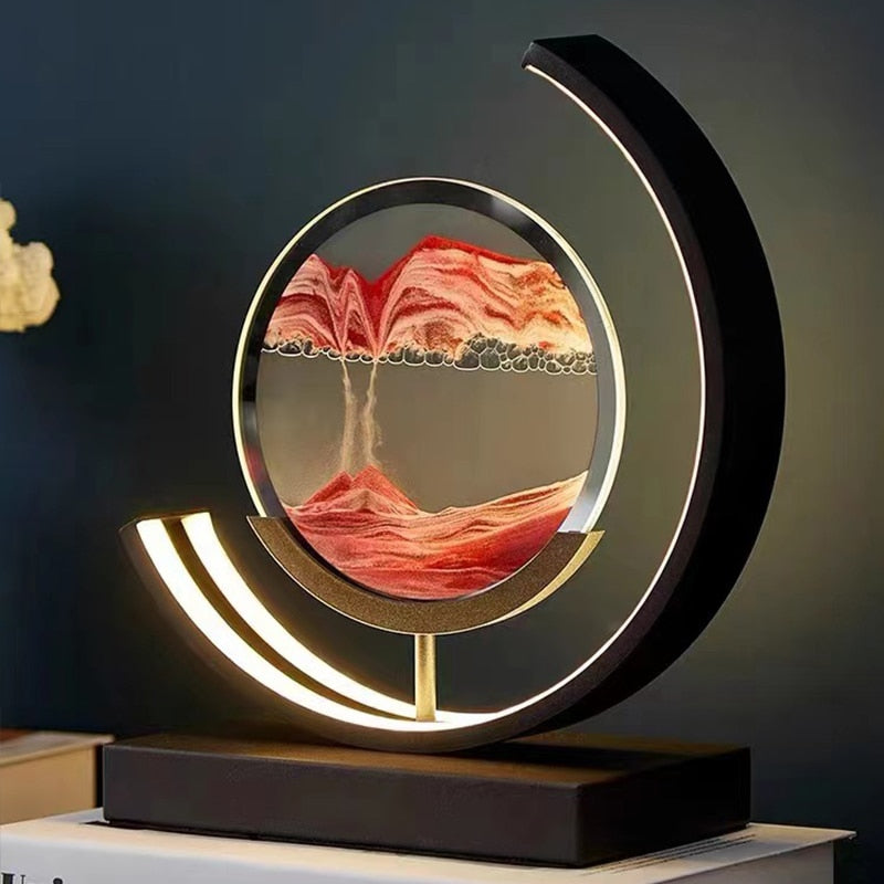 LED Tafellamp met Bewegend Zandlandschap – SandLight
