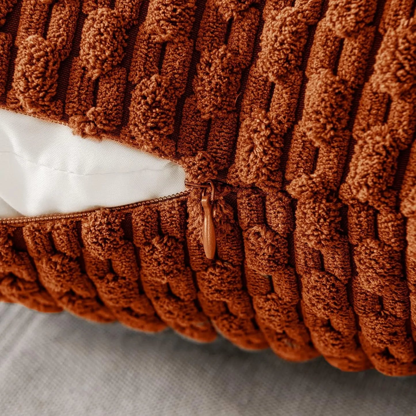 Boho Ribfluweel Kussenhoes – Stijlvolle Gestreepte Sierkussenhoes voor Bank of Bed