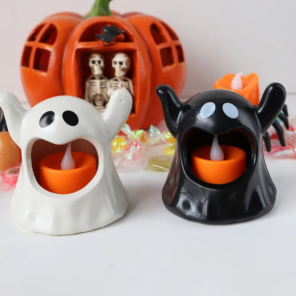 Lichtspook Halloweenlamp – LED Spookdecoratie met Batterijverlichting