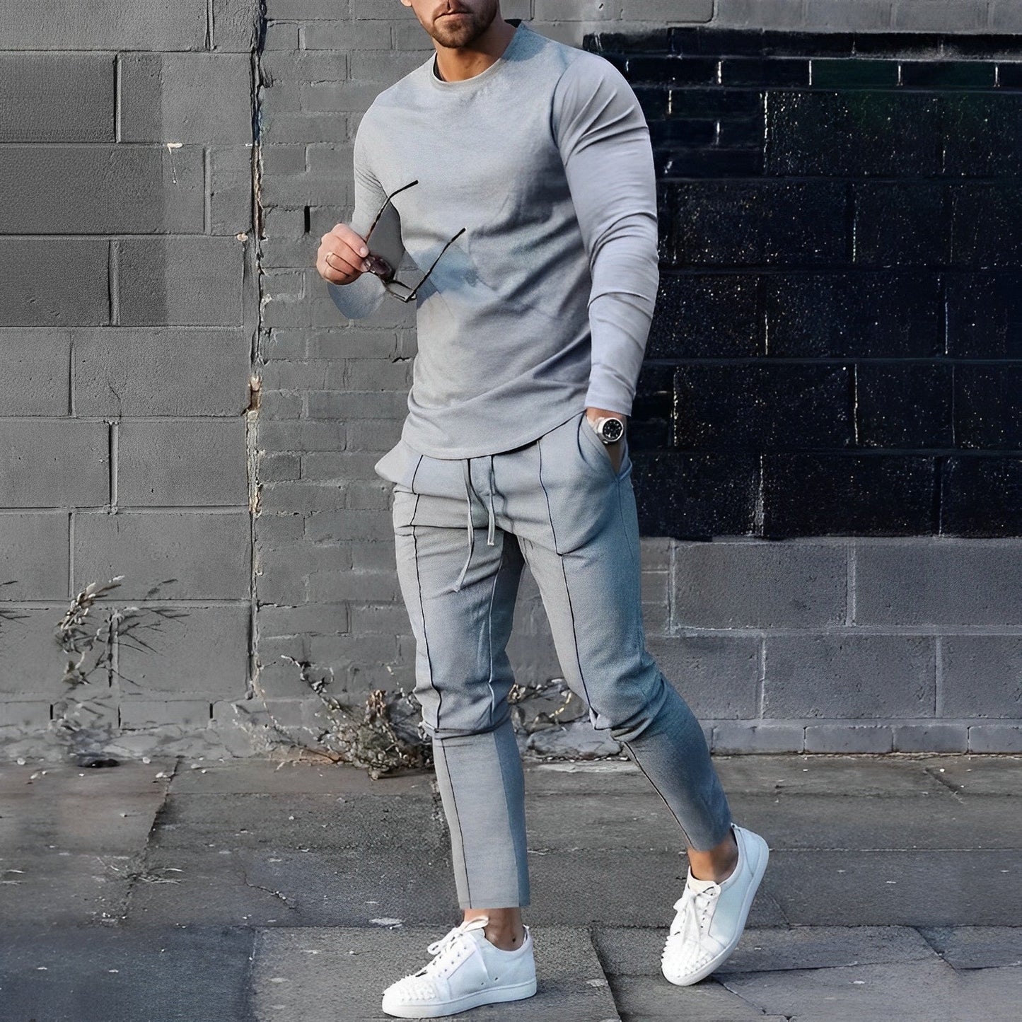 Comfortabele Heren Trainingsset – Lichtgewicht en Stijlvolle Outfit voor Herfst
