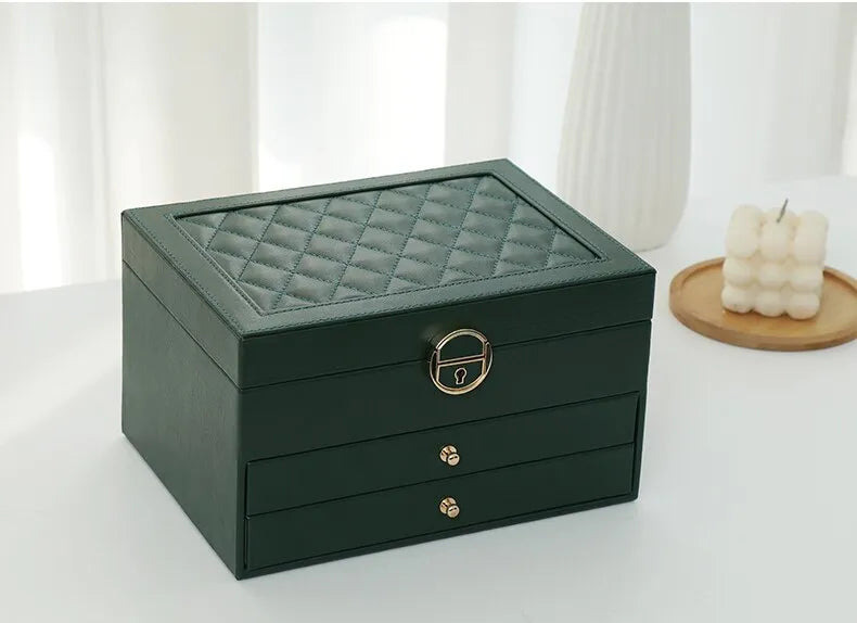 Videlia Luxe Sieradendoos – Meerdere lagen – Leren juwelendoos voor optimale sieradenopslag en bescherming