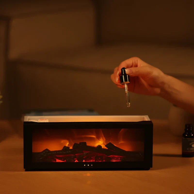 Aromadiffuser VlamMist – 4-in-1 Vernevelaar met Sfeerverlichting & Timer